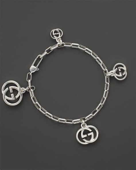 gucci bamboo silver necklace|gucci bracelet interlocking g charm.